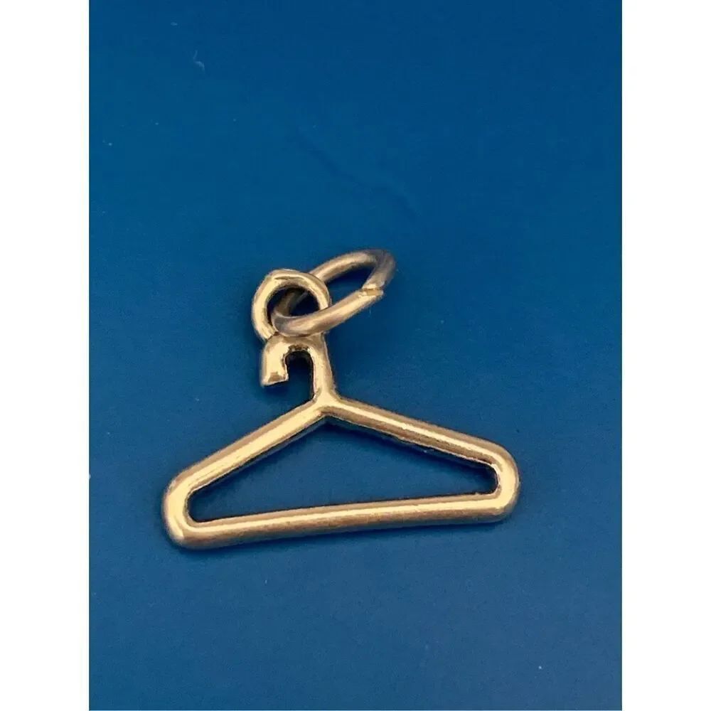 Clothes Hanger Sterling Silver Jewelry Charm #hang up